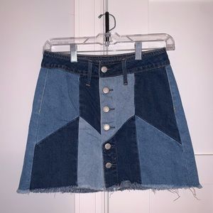 American eagle tri-patterned Jean skirt